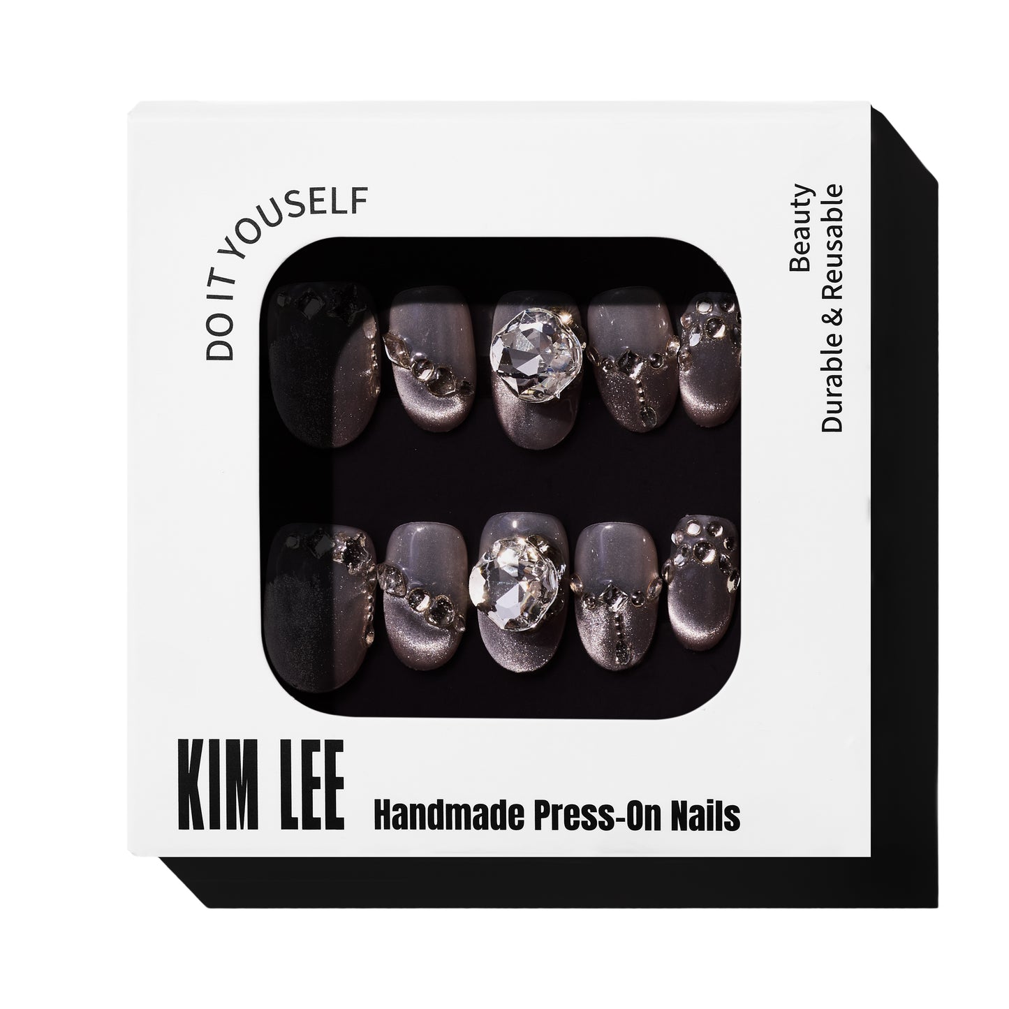 Diamond Girl reusable press on nails